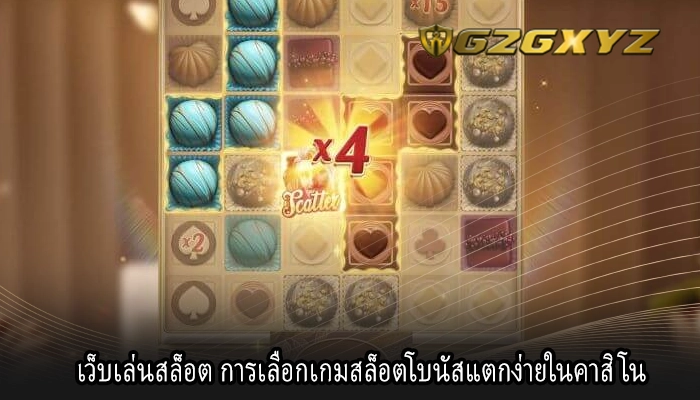 เว็บเล่นสล็อต การเลือกเกมสล็อตโบนัสแตกง่ายในคาสิโน